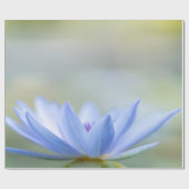 Elegante Blauwe Lotus Cadeaupapier (Vlak)