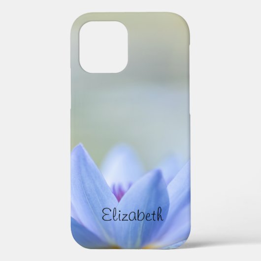 Elegante Blauwe Lotus Case-Mate iPhone Case (Achterkant)
