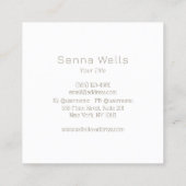 Elegante blauwe lotusbloem Mandala Vierkante Visitekaartje (Achterkant)