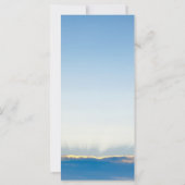 Elegante blauwe lucht stralen begrafenis overlijde kaart (Achterkant)