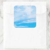 Elegante Blauwe Lucht Wolken Natuur Moderne Sjablo Vierkante Sticker (Tas)
