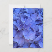 Elegante Blauwe maagdenpalm florale hortensia's Bedankkaart (Achterkant)