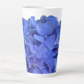 Elegante Blauwe maagdenpalm florale hortensia's Latte Mok (Voorkant)