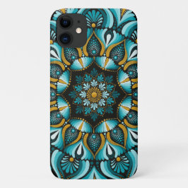 Elegante blauwe mandala | Heilige Geometrie Boho | Case-Mate iPhone Case