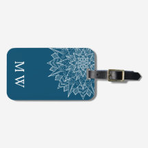 Elegante Blauwe Mandala Monogram