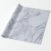 elegante blauwe marmer cadeaupapier (Uitgerold)