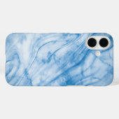 Elegante blauwe marmer Case-Mate iPhone case (Achterkant (horizontaal))