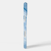 Elegante blauwe marmer Case-Mate iPhone case (Achterkant / Rechts)
