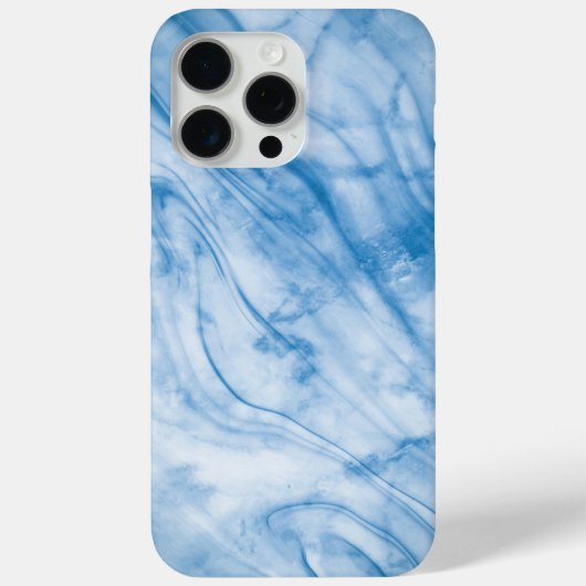 Elegante Blauwe Marmer Case-Mate iPhone Case (Achterkant)