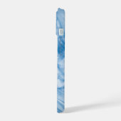 Elegante Blauwe Marmer iPhone 15 Case (Linkerkant)
