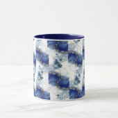 Elegante Blauwe Marmer Mok (Midden)