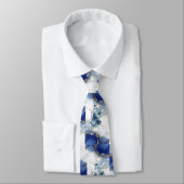 Elegante Blauwe Marmer Stropdas (Gebonden)
