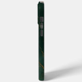 Elegante blauwe marmeren stenen iPhone / iPad hoes (Achterkant / Links)