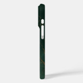 Elegante blauwe marmeren stenen iPhone / iPad hoes (Achterkant / Links)