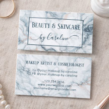 Elegante Blauwe Marmeren Visagist & Haarstylist