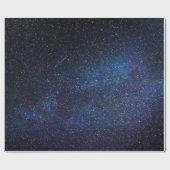 Elegante Blauwe Melkwegstelsel Textuur Cadeaupapier (Vlak)