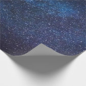 Elegante Blauwe Melkwegstelsel Textuur Cadeaupapier (Hoek)