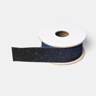 Elegante Blauwe Melkwegstelsel Textuur Grosgrain Lint