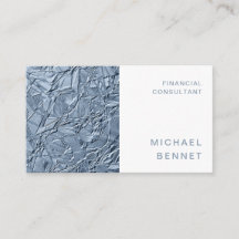 Elegante Blauwe Metallic Financieel Adviseur