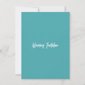 Elegante Blauwe Minimalistische Luxe Uitnodiging (Achterkant)