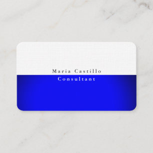 Elegante Blauwe Minimalistische Ontwerpstijl Visitekaartje