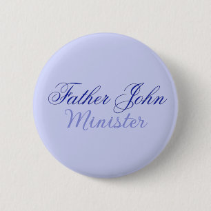 Elegante Blauwe Minister Ronde Button 5,7 Cm