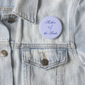 Elegante blauwe moeder van de bruid ronde button 5,7 cm (In situ)