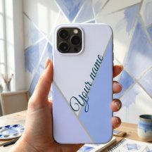 Elegante blauwe monochrome Kleurblok Aangepaste na
