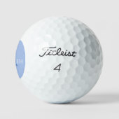 Elegante Blauwe Monogram Moderne Persoonlijke Klas Golfballen (Logo)