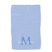Elegante Blauwe Monogram Naam Initiaal Op Maat