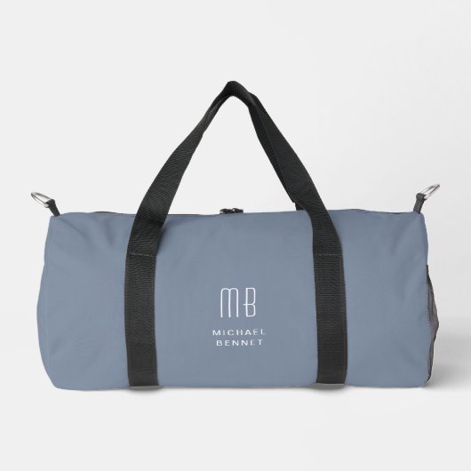 Elegante Blauwe Monogram Plunjezak (Voorkant)