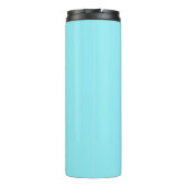 Elegante blauwe monogram thermosbeker (Achterkant)