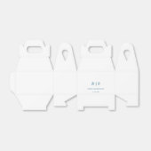 Elegante Blauwe Monogram Wedding Favoriet Box Bedankdoosjes (Uitgevouwen)
