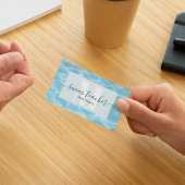 Elegante blauwe monogram zwemleraar visitekaartje