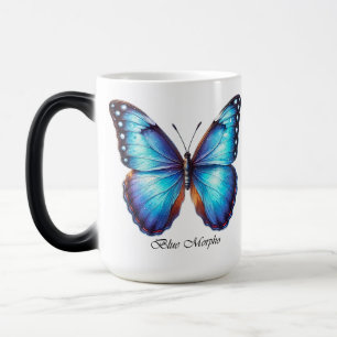 Elegante Blauwe Morpho Vlinder Wrap  Magische Mok