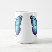 Elegante Blauwe Morpho Vlinder Wrap  Magische Mok (Midden)