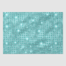 Elegante Blauwe Mozaïek Metaalglans Patroon