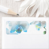 Elegante Blauwe Orchideeën Aangepaste Labels (Insitu)
