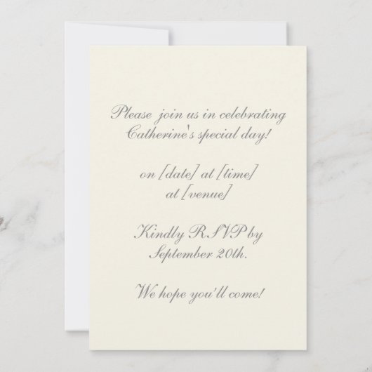 Elegante Blauwe Paarden Kroon Lauwer Blad Crest An Kaart (Achterkant)