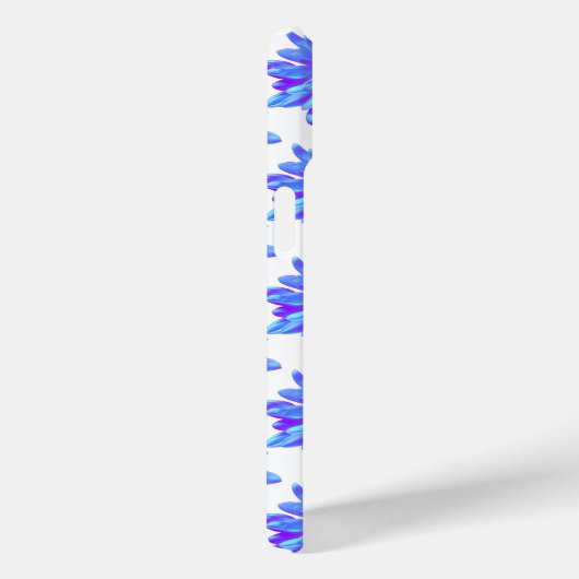 Elegante blauwe paarse bloem Case-Mate iPhone case (Achterkant / Rechts)