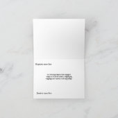 Elegante Blauwe & Paarse Kerstboom Kaart voor haar (Binnen)