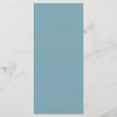 Elegante blauwe paarse mysterieuze bruiloft menu (Achterkant)