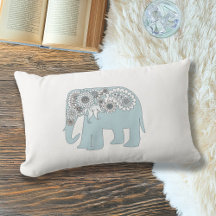 Elegante Blauwe Paisley Olifant