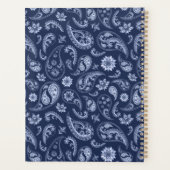 Elegante Blauwe Paisley Planner (Achterkant)