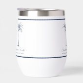 Elegante blauwe palmboom gepersonaliseerd (Rechts)