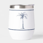 Elegante blauwe palmboom gepersonaliseerd (Links)