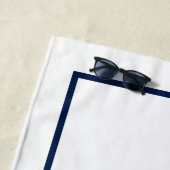 Elegante blauwe palmboom gepersonaliseerd strandlaken (In situ)