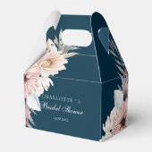 Elegante blauwe & pastel boho bruidsfeest  bedankdoosjes (Voorkant Zijde)