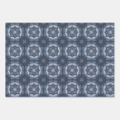 Elegante Blauwe Patronen Gift Wrapping Papier Blad Inpakpapier Vel (Voorkant 2)