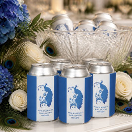 Elegante Blauwe Pauw Trouwsuite - Blikkoeler Blikjeskoeler